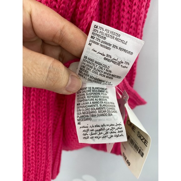 Style & Co NWT Solid Ribbed Muffler Extra Long Recycled Wrap Scarf Hot Pink New - Picture 8 of 10